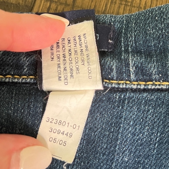 Gap Classic Women's Blue Jean Jacket - Gap Stretch Small Medium-Dark Blue - Picture 12 of 16